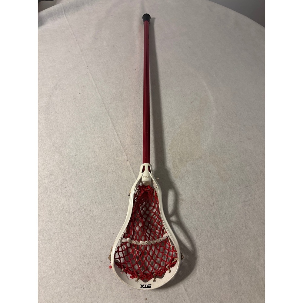STX Lacrosse Stick AL6000 Pro Mens OS Red White Good Aluminum Alloy‎ Shaft Head